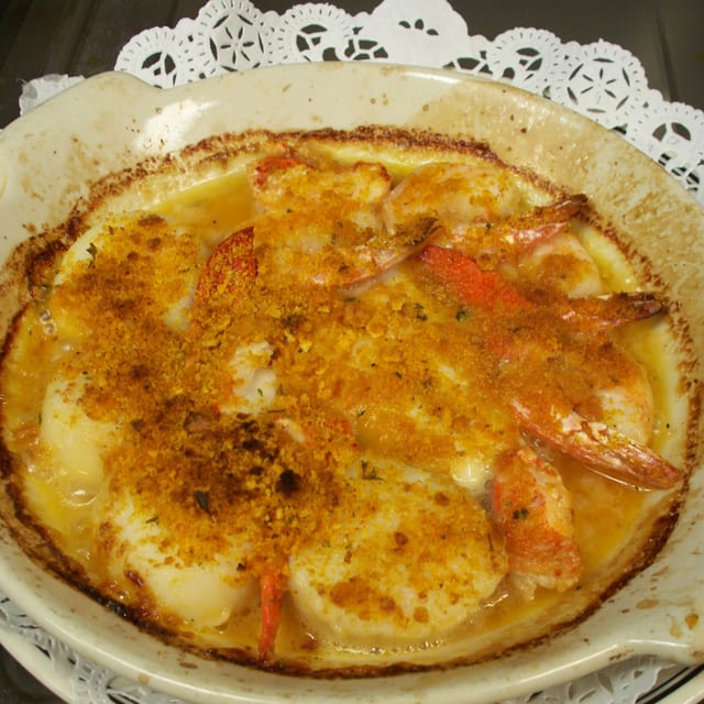 Baked Seafood Platter.
